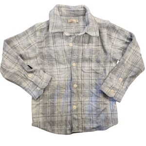 Kids FAHERTY Gray Plaid Shirt